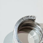 GUCCI スパイラル スネーク リング 指輪 9号 シルバー Gロゴ SILVER 925 イタリア製