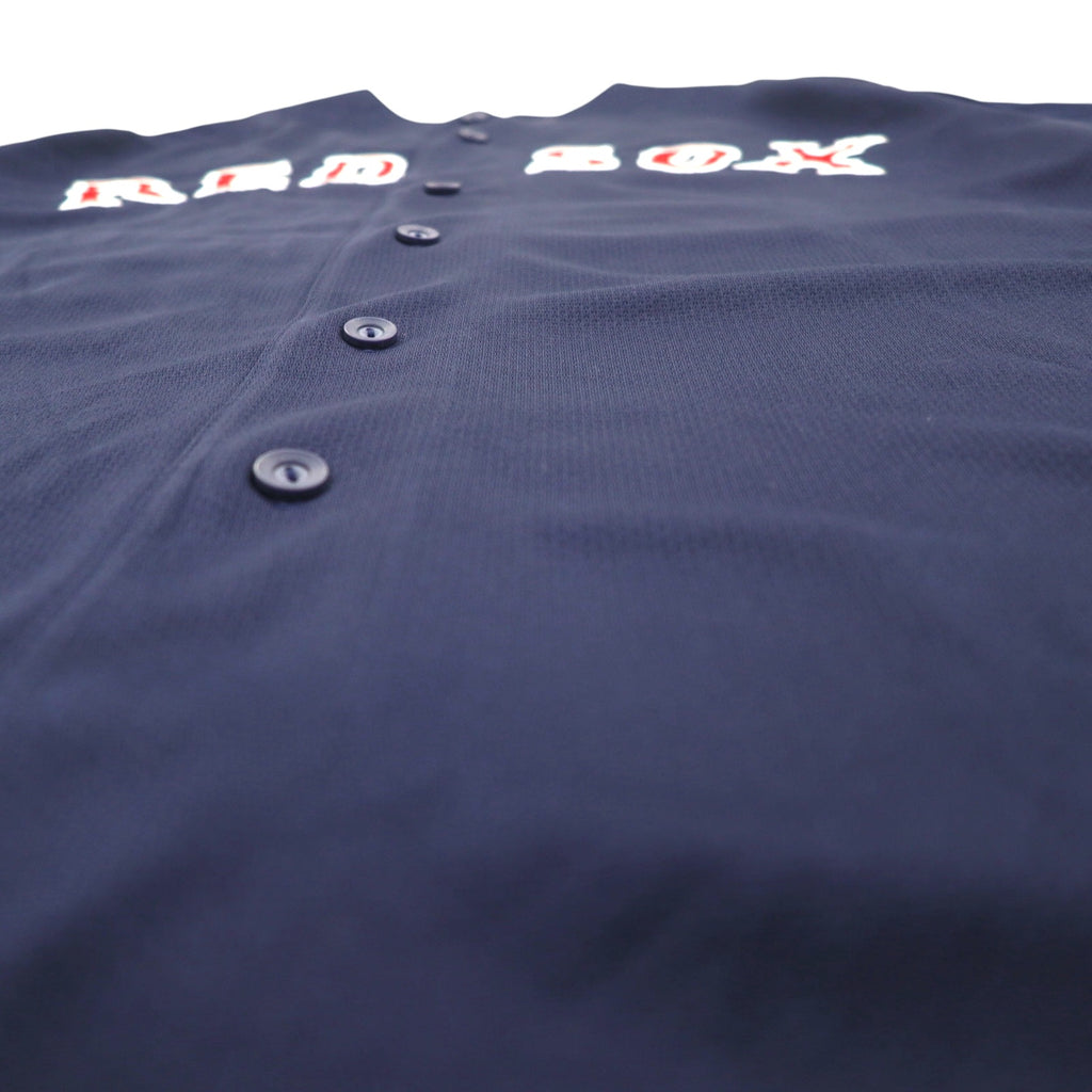 majestic 90年代 MLB ベースボールシャツ XL ネイビー ポリエステル RED SOX ナンバリング