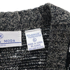 CICOLA MODA 80年代  ジャガードニット ボタン ベスト XL グレー アクリル 総柄
