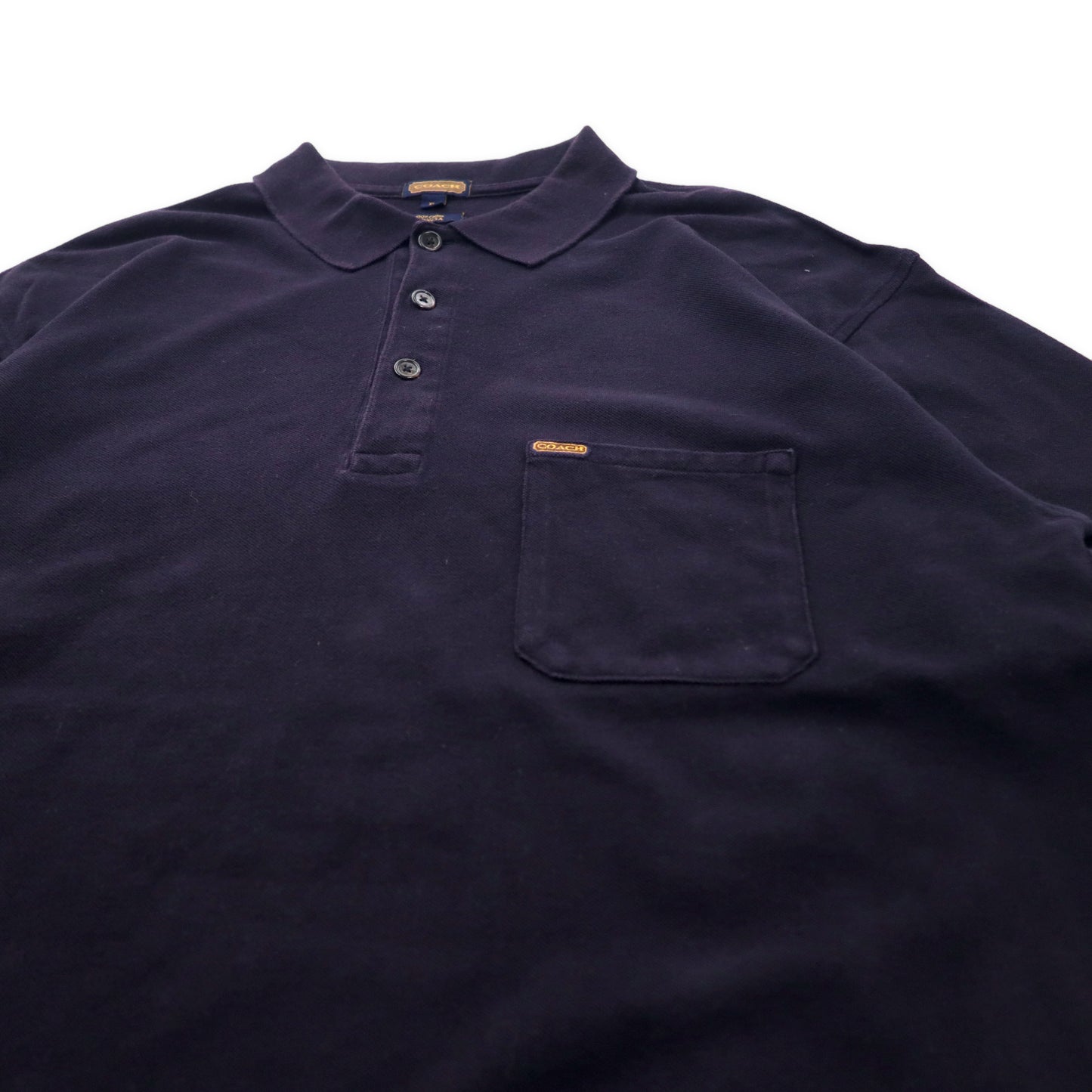 COACH USA製 ポロシャツ XL ブラック コットン ビッグサイズ