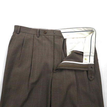 Ralph Lauren 90s 2-pleat wide-leg slacks, size L, check pleats