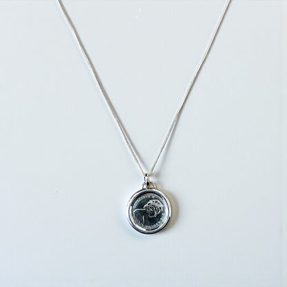 Vintage Silver 999 Coin Necklace Canada 1867-1967 10 Cents コイン ネックレス シルバー SILVER 999 エリザベス2世 1867-1967