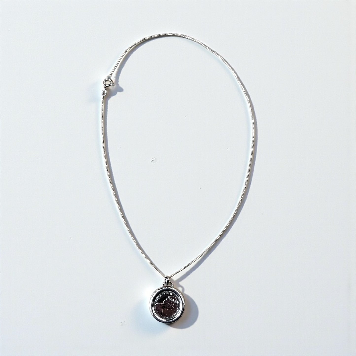 Vintage Silver 999 Coin Necklace Canada 1867-1967 10 Cents コイン ネックレス シルバー SILVER 999 エリザベス2世 1867-1967
