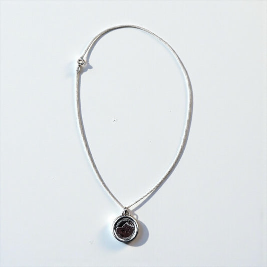 Vintage Silver 999 Coin Necklace Canada 1867-1967 10 Cents コイン ネックレス シルバー SILVER 999 エリザベス2世 1867-1967