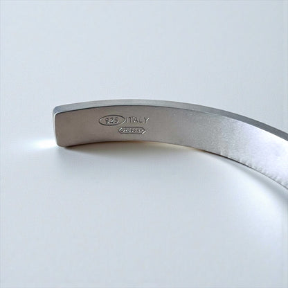 Maison Margiela バングル カフス ブレスレット シルバー SILVER 925 ロゴ イタリア製