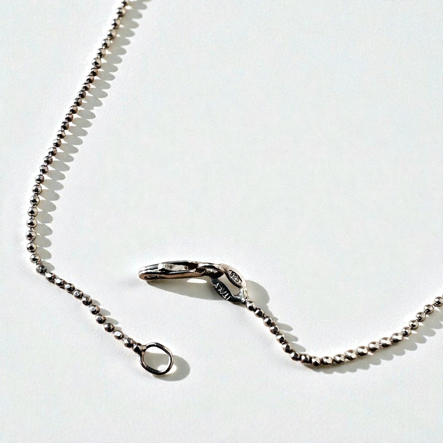 ITALY Vintage SILVER 925 Turquoise Necklace ボールチェーン ターコイズ ネックレス