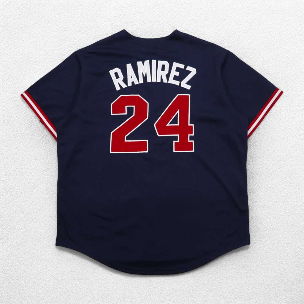 majestic 90年代 MLB ベースボールシャツ XL ネイビー ポリエステル RED SOX ナンバリング