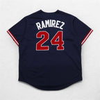 majestic 90年代 MLB ベースボールシャツ XL ネイビー ポリエステル RED SOX ナンバリング