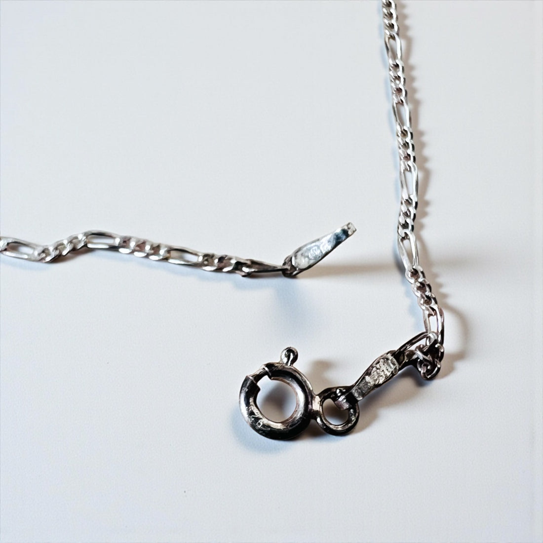 Italy Vintage Miraculous Medal Virgin Mary Necklace 聖母マリア オーバルコイン ネックレス シルバー 925 フィガロチェーン