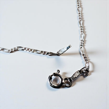 Italy Vintage Miraculous Medal Virgin Mary Necklace 聖母マリア オーバルコイン ネックレス シルバー 925 フィガロチェーン