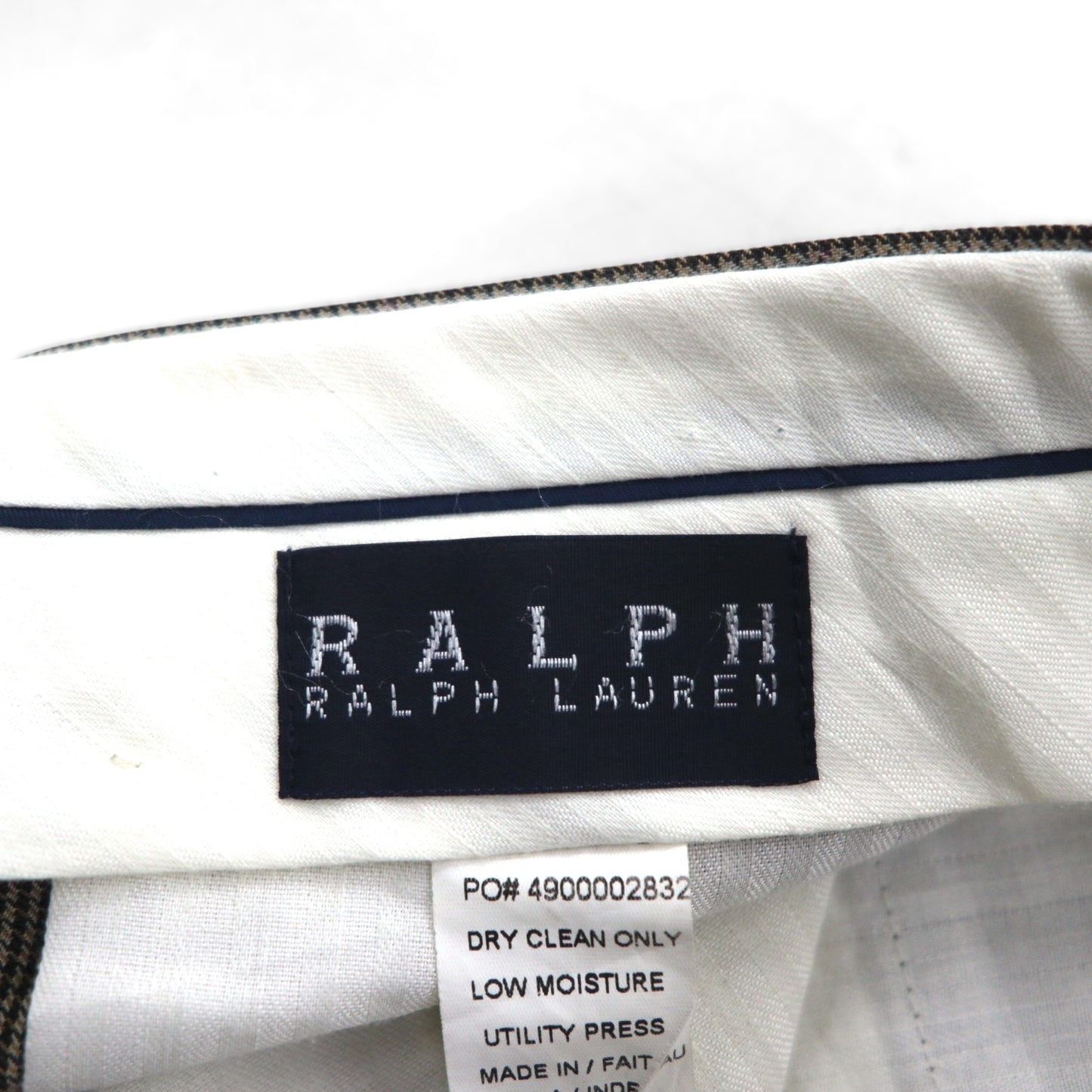 Ralph Lauren 90s 2-pleat wide-leg slacks, size L, check pleats