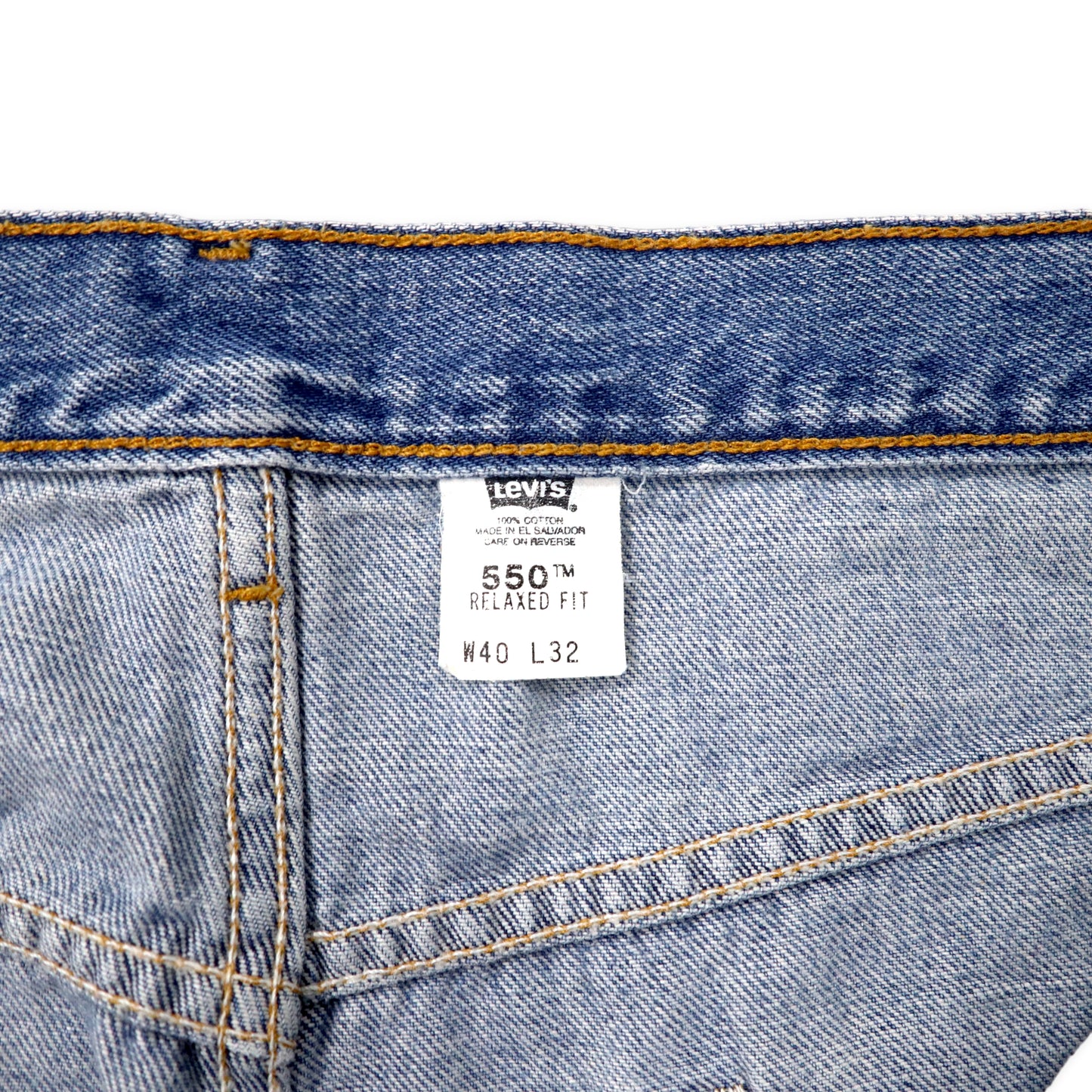 Levi's 550 ワイド バギー テーパード デニムパンツ 40 ブルー アイスウォッシュ 550-4891 リラックスフィット ビッグサイズ