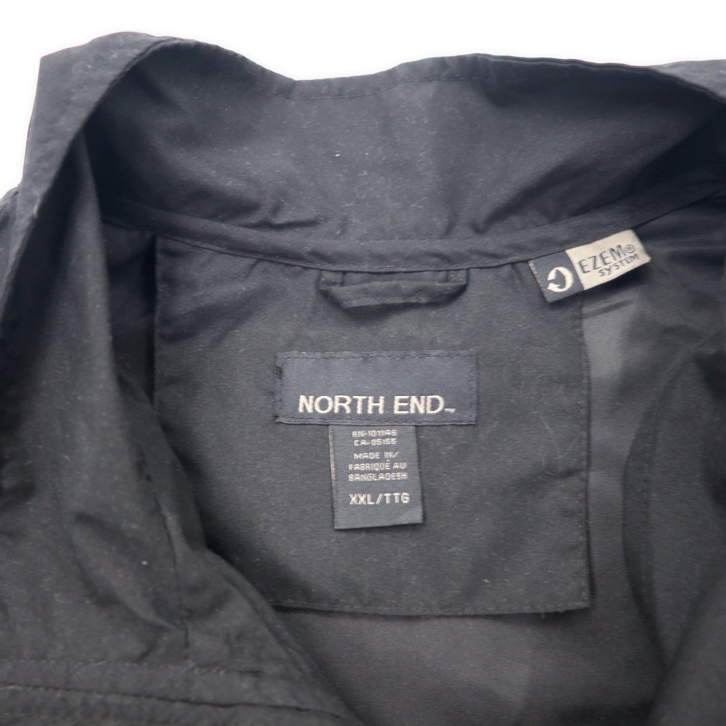 NORTH END アノラックジャケット ハーフジップ ナイロンジャケット XXL ブラック ポリエステル GOLF TOURNAMENT 刺繍 ビッグサイズ
