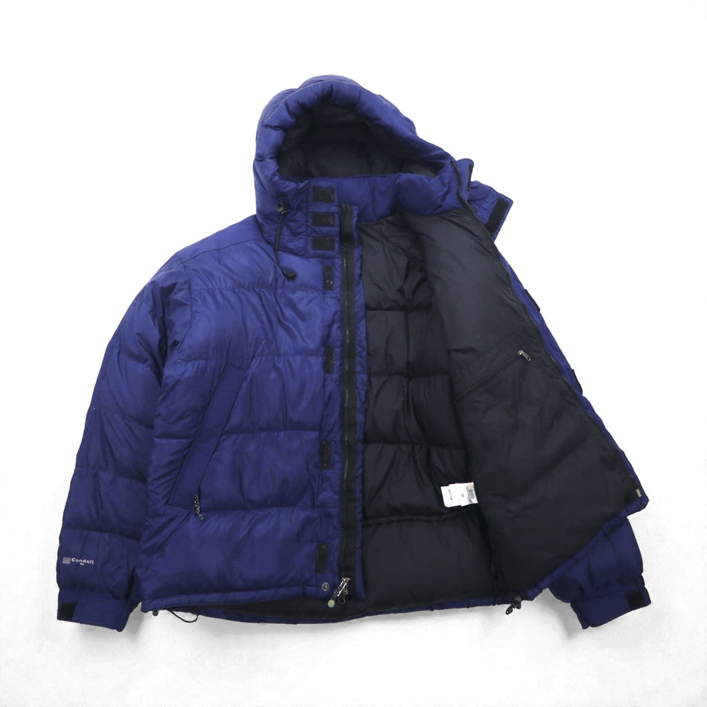 MOUNTAIN HARDWEAR サブゼロフーデッド ダウンジャケット L ネイビー SUB ZERO SL PARKA Conduit フード着脱 OM0587