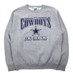 日本然リトテ-古着オンライン-LEE SPORT 90年代 USA製 NFL プリント スウェット XL グレー コットン DALLAS COWBOYS-LEE SPORT 90's USA Made NFL Print Sweatshirt XL Gray Cotton DALLAS COWBOYS
