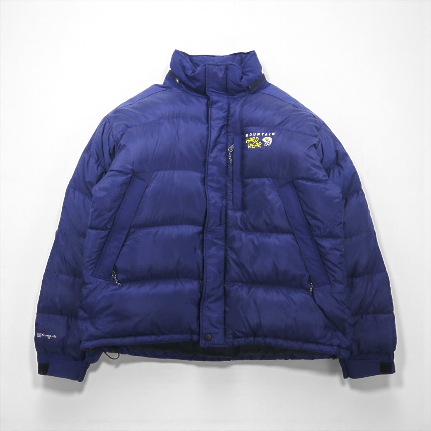 MOUNTAIN HARDWEAR サブゼロフーデッド ダウンジャケット L ネイビー SUB ZERO SL PARKA Conduit フード着脱 OM0587