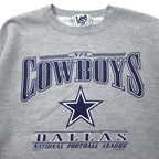 LEE SPORT 90s USA Made NFL Print Sweatshirt XL Grey Cotton DALLAS COWBOYS
