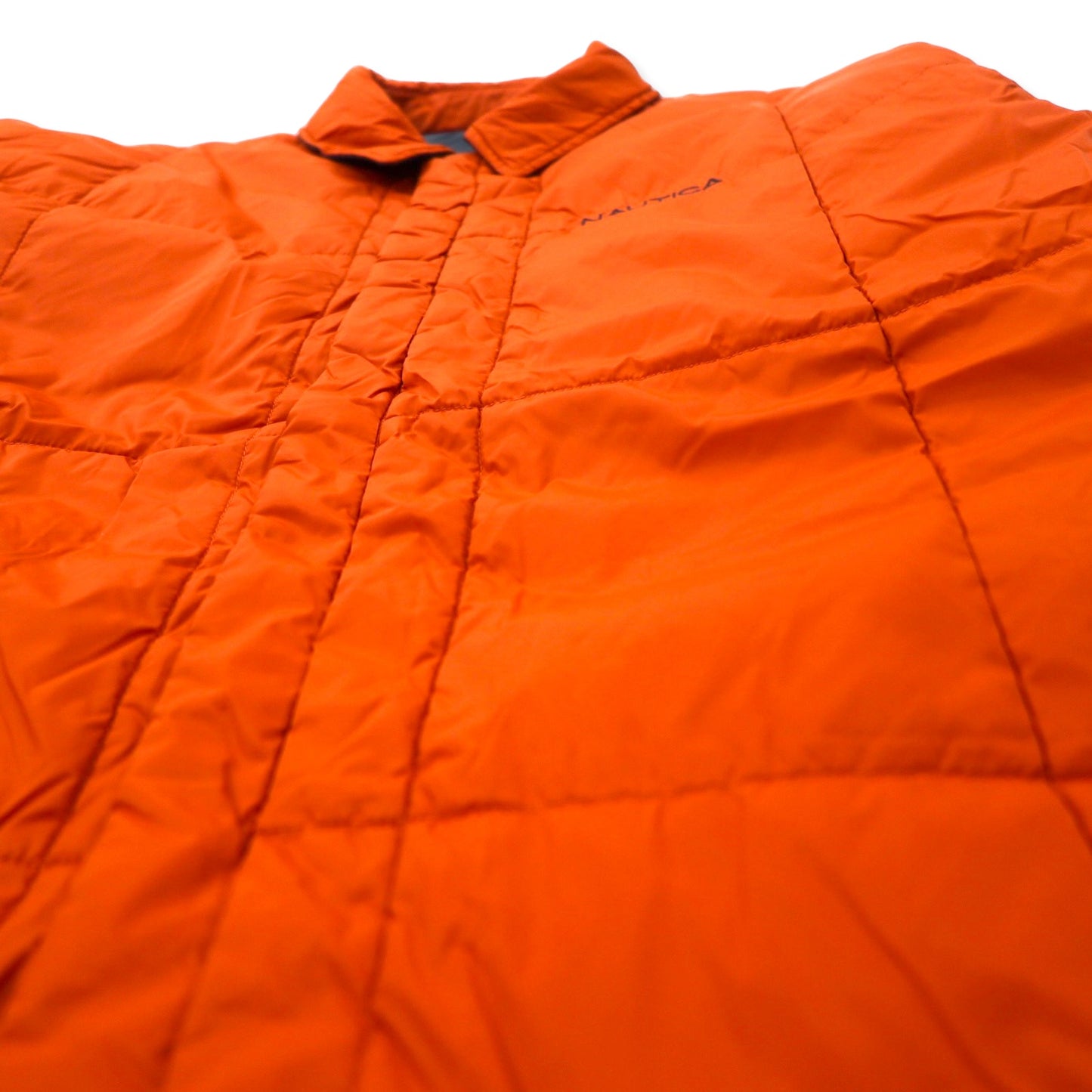 NAUTICA リバーシブル インサレーション キルティングジャケット 中綿 L グレー オレンジ ナイロン THERMOLITE ACTIVE