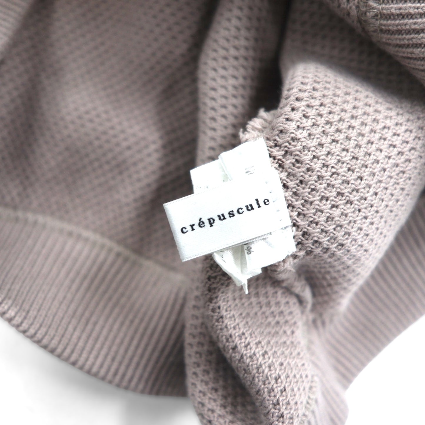 crepuscule Moss Stitch Pullover Knit Sweater, Pique, Medium, Gray, MOSS STITCH P/O, Big Size, 1803-001, Made in Japan