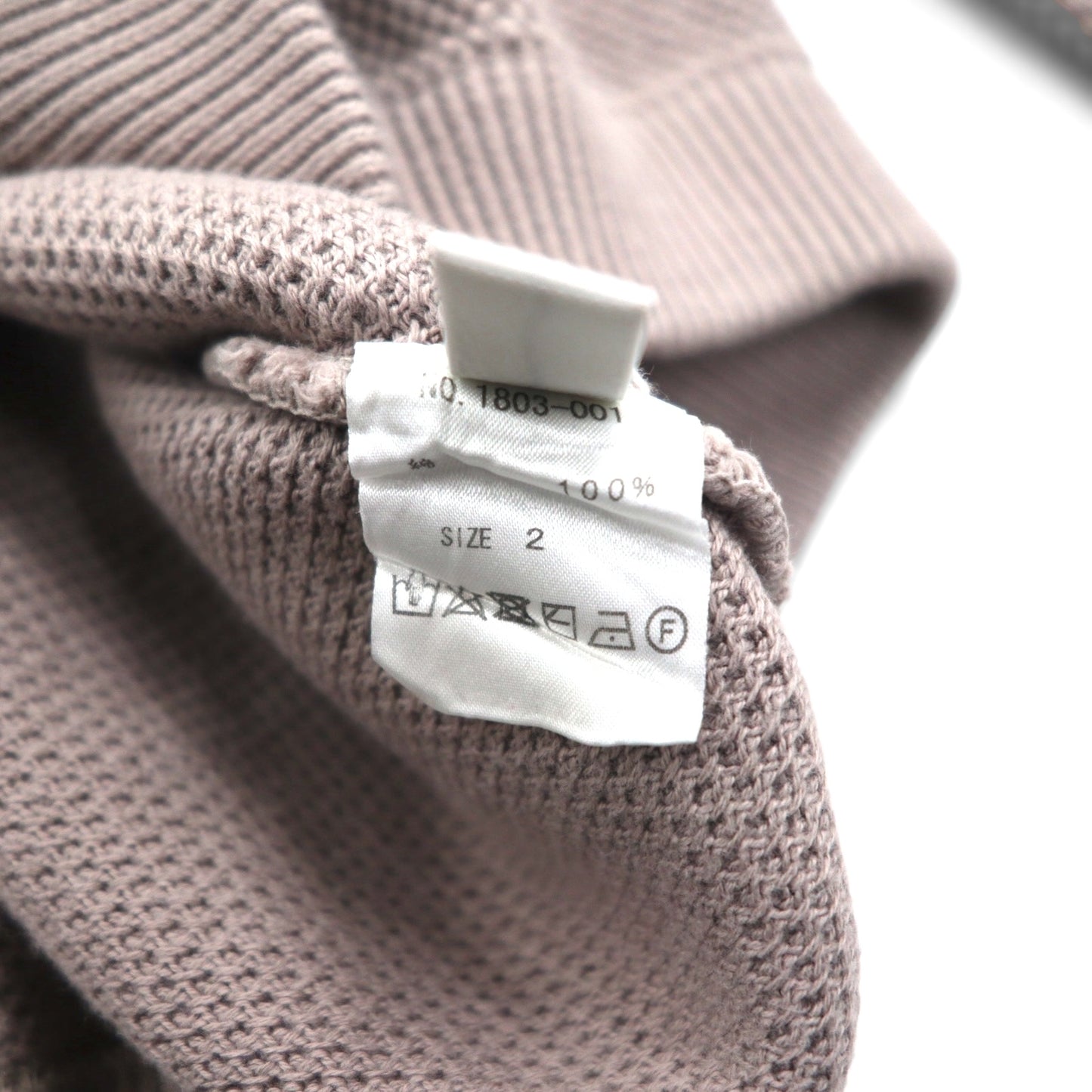 crepuscule Moss Stitch Pullover Knit Sweater, Pique, Medium, Gray, MOSS STITCH P/O, Big Size, 1803-001, Made in Japan