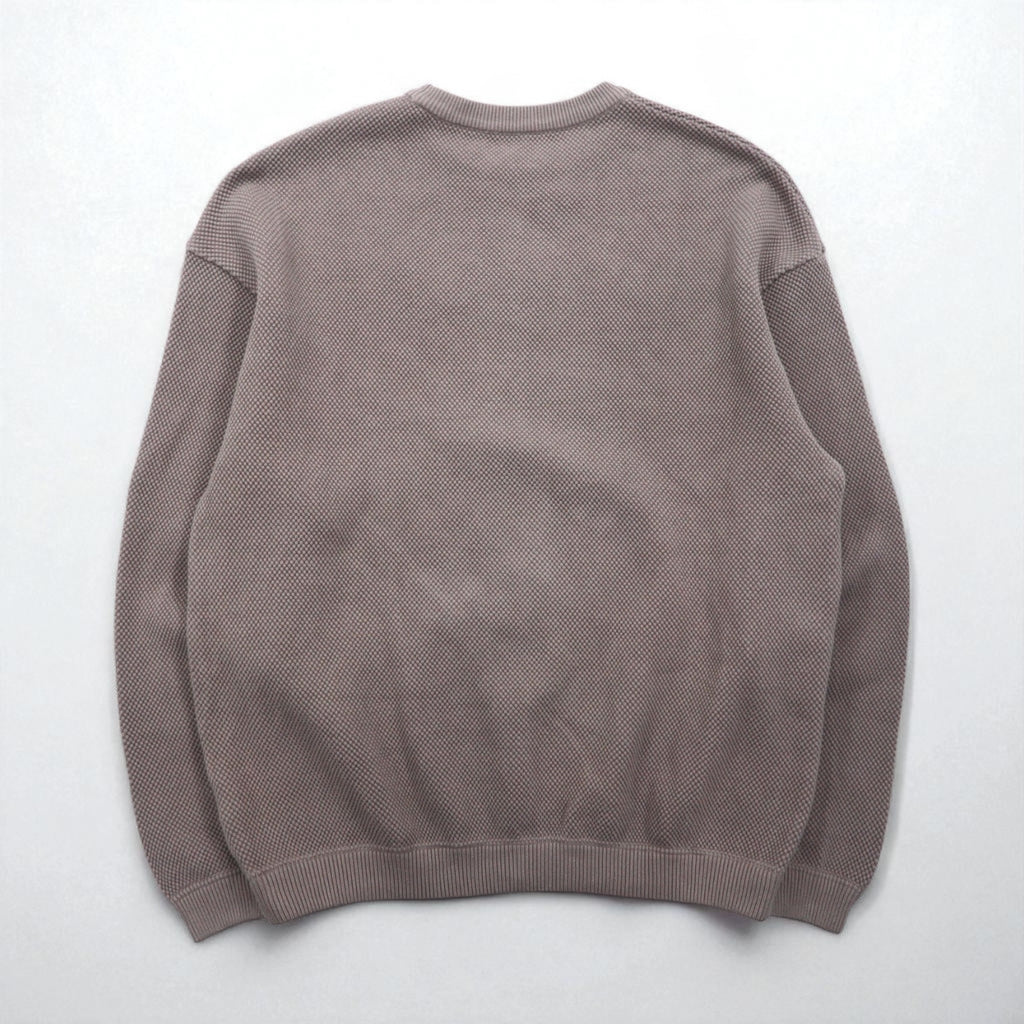 crepuscule モスステッチ プルオーバー ニット セーター 鹿の子 M グレー MOSS STITCH P/O ビッグサイズ 1803-001 日本製