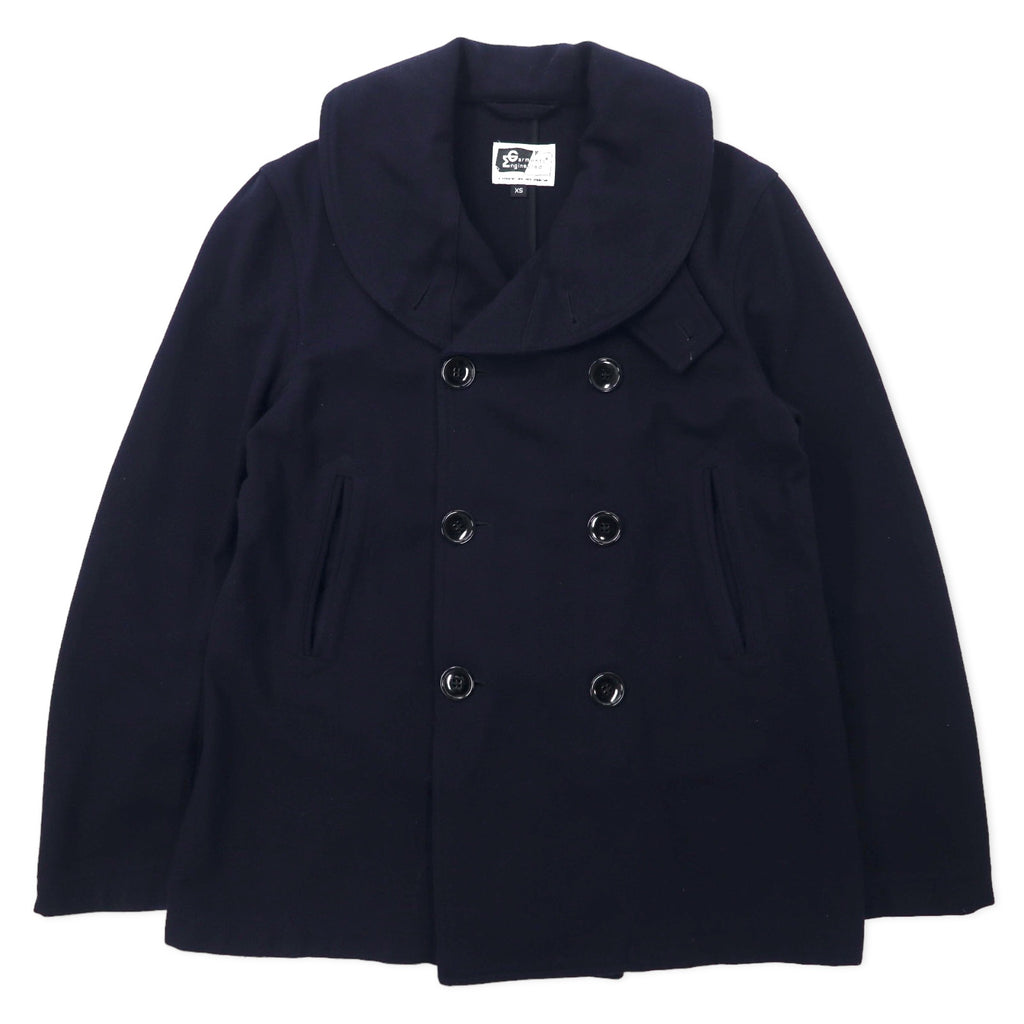 日本然リトテ-古着オンライン-Engineerd Garments USA製 オーバーサイズ メルトン ピーコート XS ネイビー ウール-Engineered Garments USA Made Oversized Melton Pea Coat XS Navy Wool