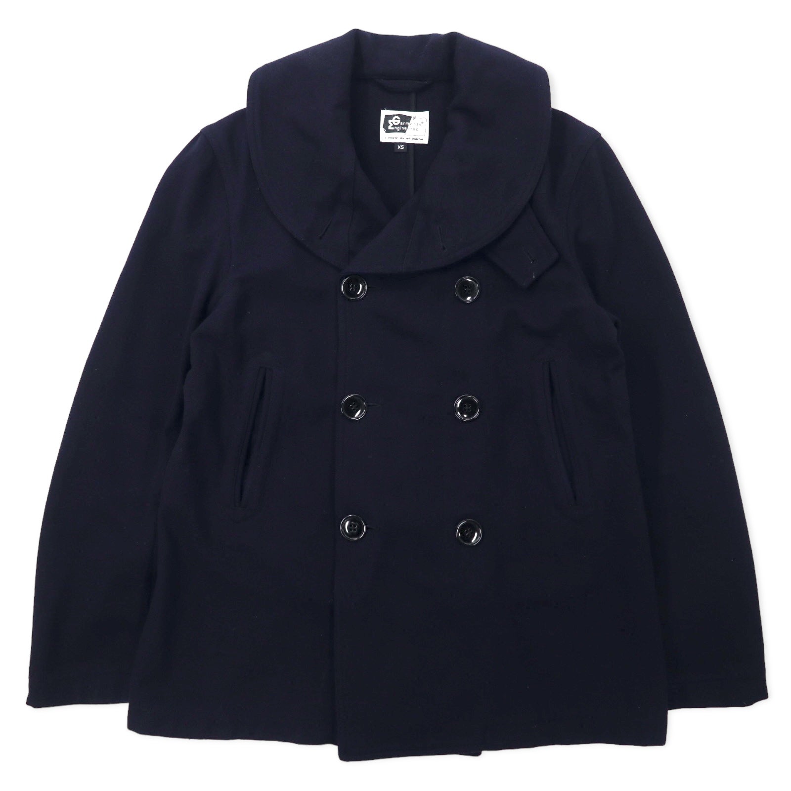 日本然リトテ-古着オンライン-Engineerd Garments USA製 オーバーサイズ メルトン ピーコート XS ネイビー ウール-Engineered Garments USA Made Oversized Melton Pea Coat XS Navy Wool
