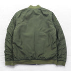 POLO RALPH LAUREN Reversible MA-1 Flight Jacket L Khaki Navy Polyester Patch Small Pony Embroidery TALON Zip