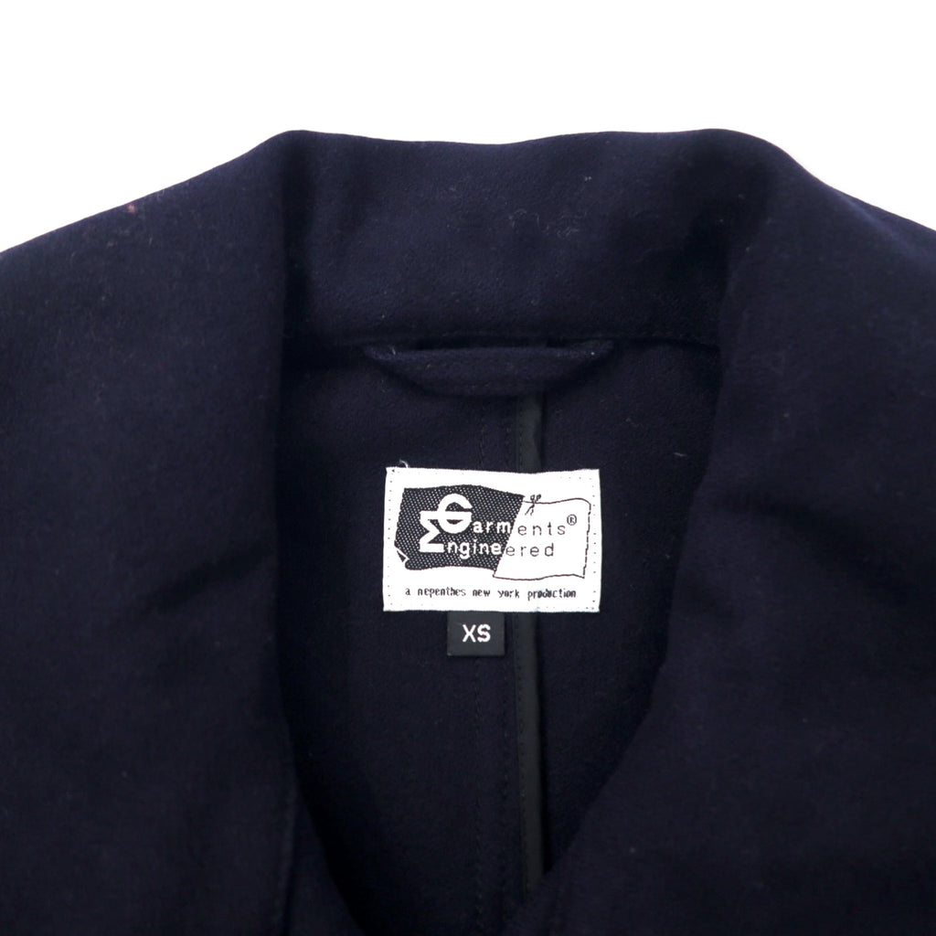 Engineered Garments USA Made Oversized Melton Peacoat XS Navy Wool
