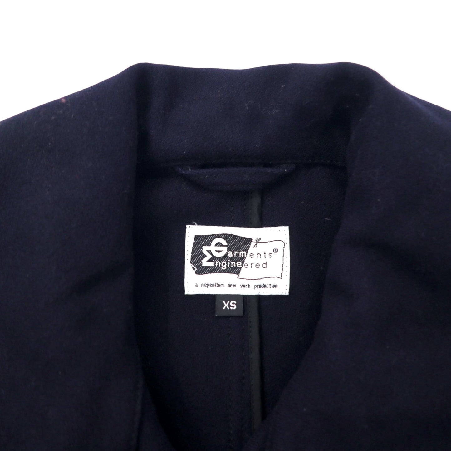 Engineerd Garments USA製 オーバーサイズ メルトン ピーコート XS ネイビー ウール