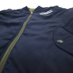 POLO RALPH LAUREN Reversible MA-1 Flight Jacket L Khaki Navy Polyester Patch Small Pony Embroidery TALON Zip