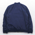 POLO RALPH LAUREN Reversible MA-1 Flight Jacket L Khaki Navy Polyester Patch Small Pony Embroidery TALON Zip