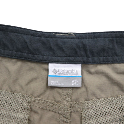 Columbia 2-Way Convertible Cargo Pants, Size L, Omni-Shade Waterproof Ripstop Silver Ridge Convertible Pants