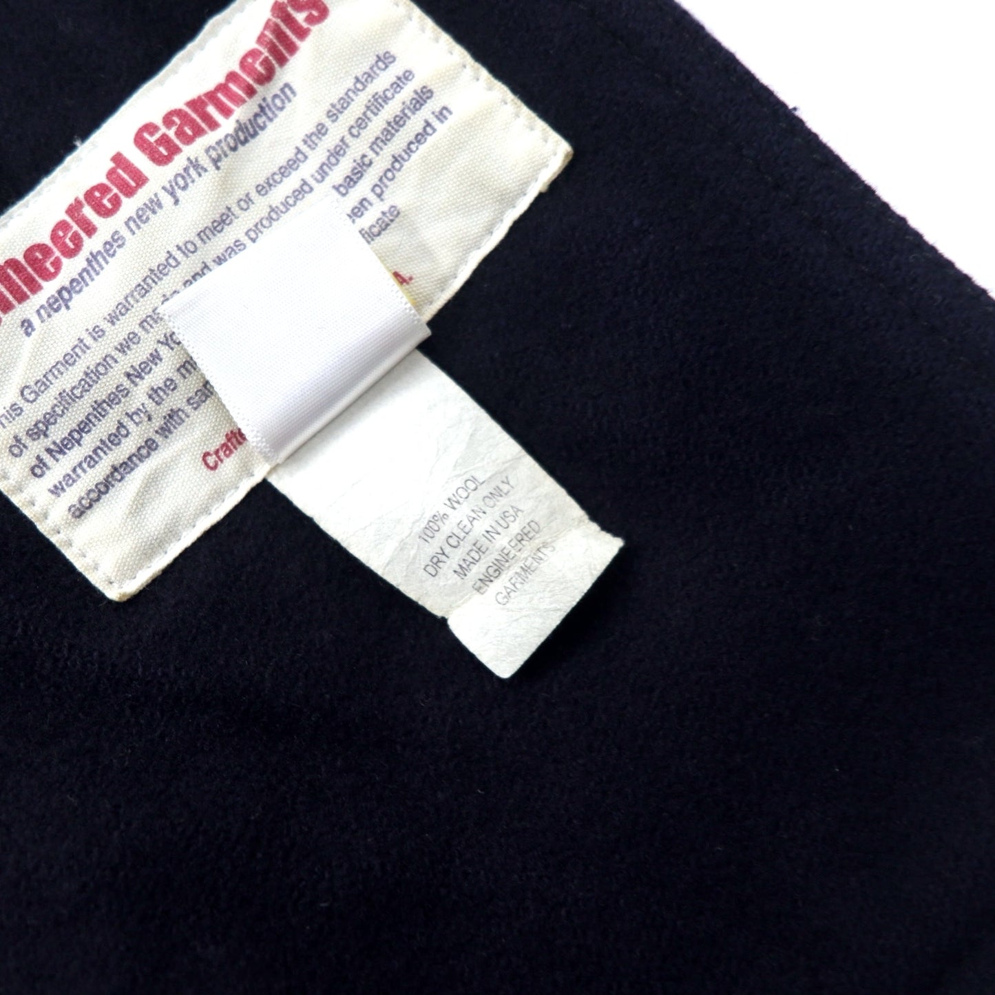 Engineerd Garments USA製 オーバーサイズ メルトン ピーコート XS ネイビー ウール