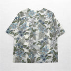 Reyn Spooner Pullover Aloha Shirt S Beige Cotton All-over Hibiscus Pattern Unused