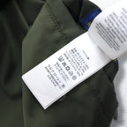 POLO RALPH LAUREN Reversible MA-1 Flight Jacket L Khaki Navy Polyester Patch Small Pony Embroidery TALON Zip