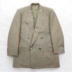 GIVENCHY 80年代 オールド ダブル テーラードジャケット ブレザー M ベージュ ウール メタルボタン 日本製