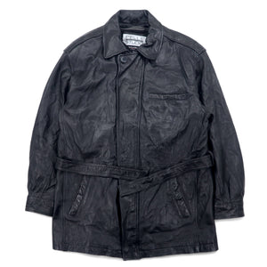 90年代 PELLE STUDIO ( WILSONS ) Thinsulate 中綿 レザーコート カーコート M ブラック レザー ライナー着脱式