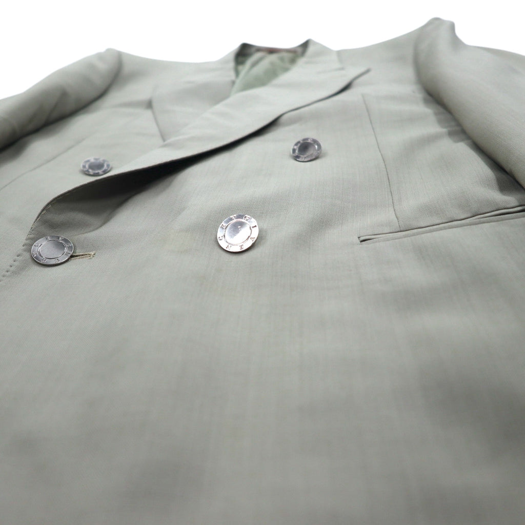 GIVENCHY 80年代 オールド ダブル テーラードジャケット ブレザー M ベージュ ウール メタルボタン 日本製