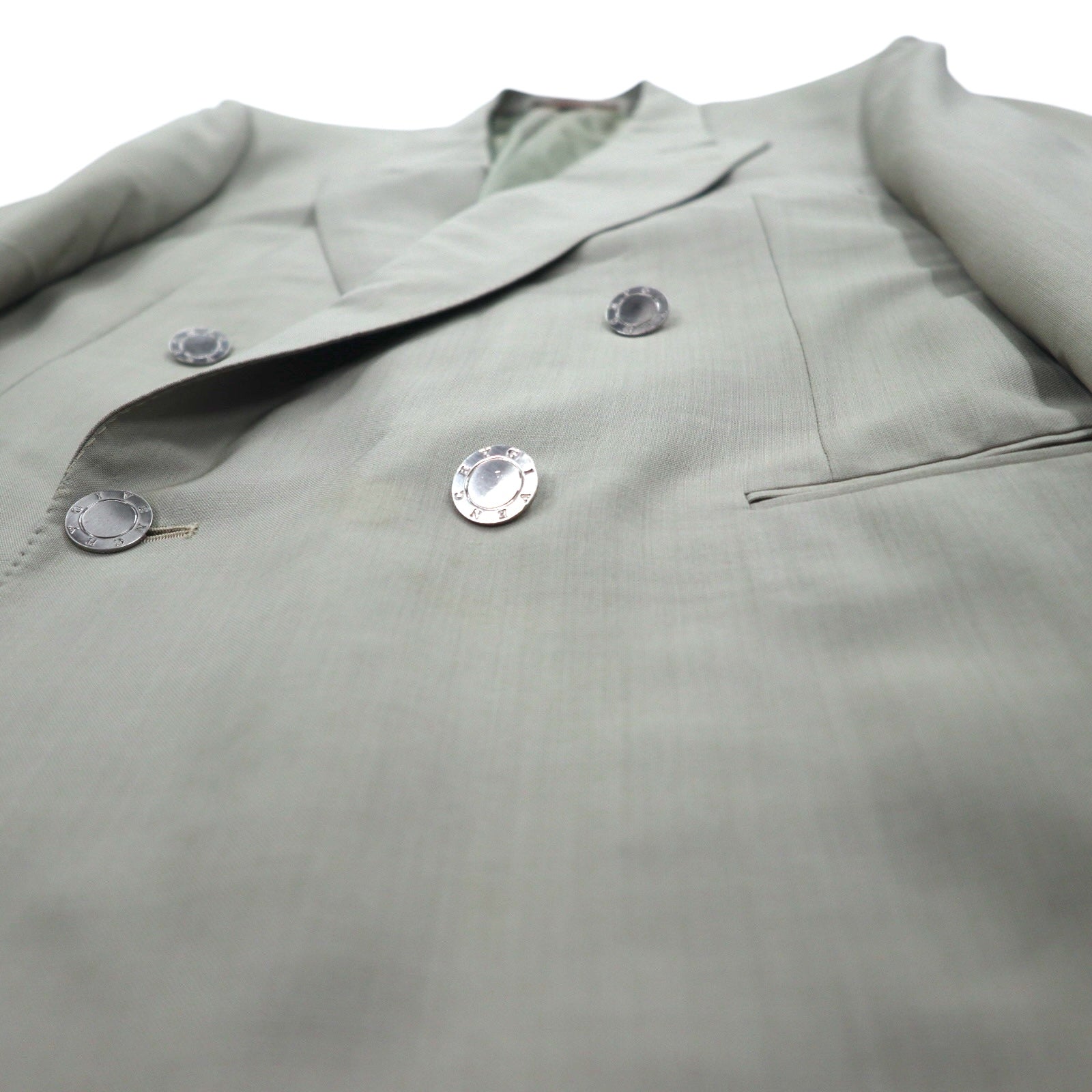 GIVENCHY 80年代 オールド ダブル テーラードジャケット ブレザー M ベージュ ウール メタルボタン 日本製