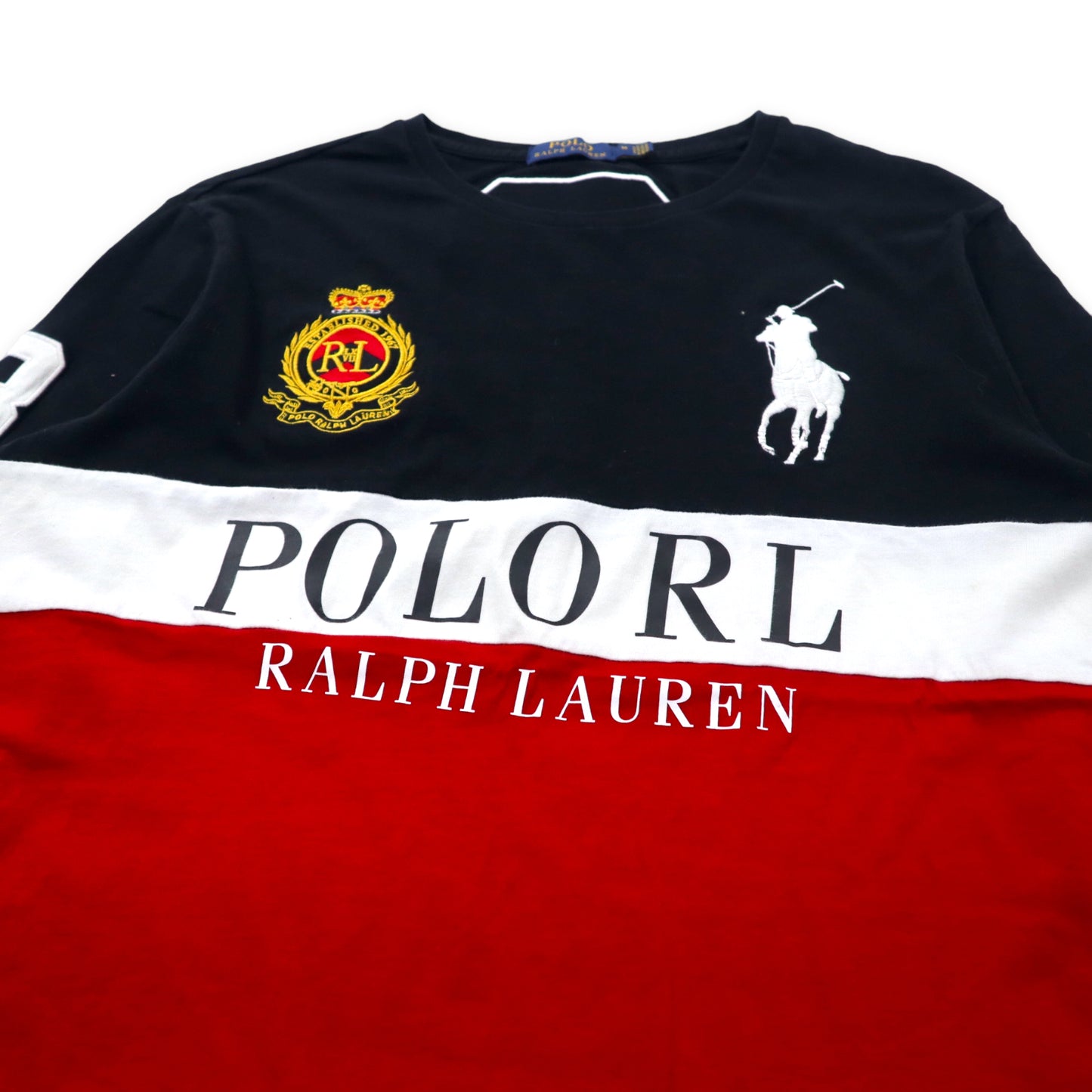 POLO RALPH LAUREN ビッグポニー ロングスリーブTシャツ ロンT M ブラック コットン ナンバリング