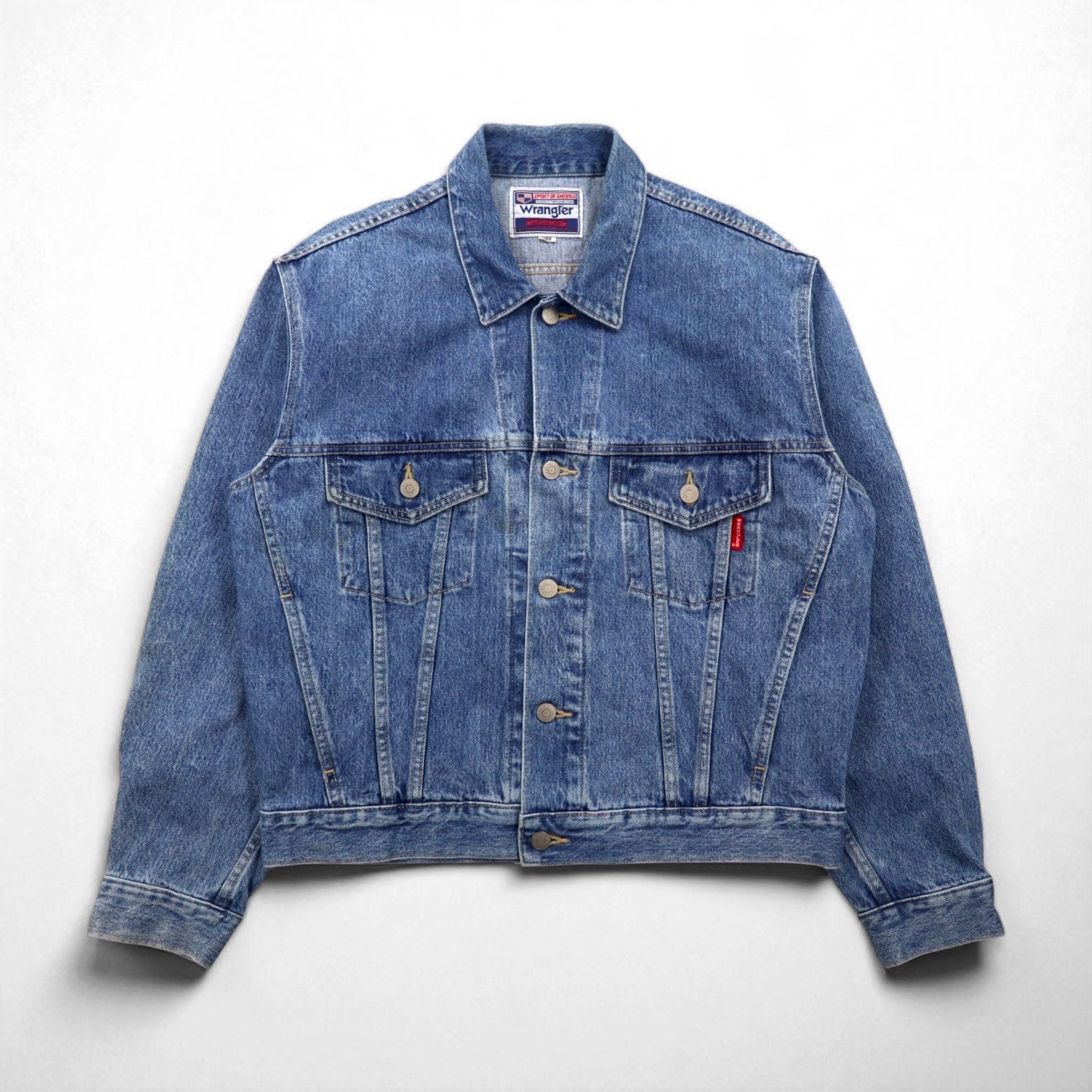 Wrangler 90年代 日本製 デニムジャケット Gジャン L インディゴ M4900-00 短丈