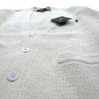 Polo Ralph Lauren 90年代 ニット Vネック カーディガン L ホワイト スモールポニー刺繡 未使用品