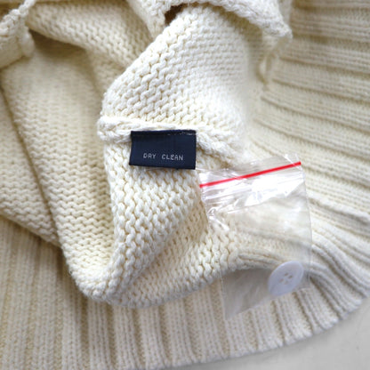 Polo Ralph Lauren 90年代 ニット Vネック カーディガン L ホワイト スモールポニー刺繡 未使用品