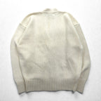 Polo Ralph Lauren 90年代 ニット Vネック カーディガン L ホワイト スモールポニー刺繡 未使用品