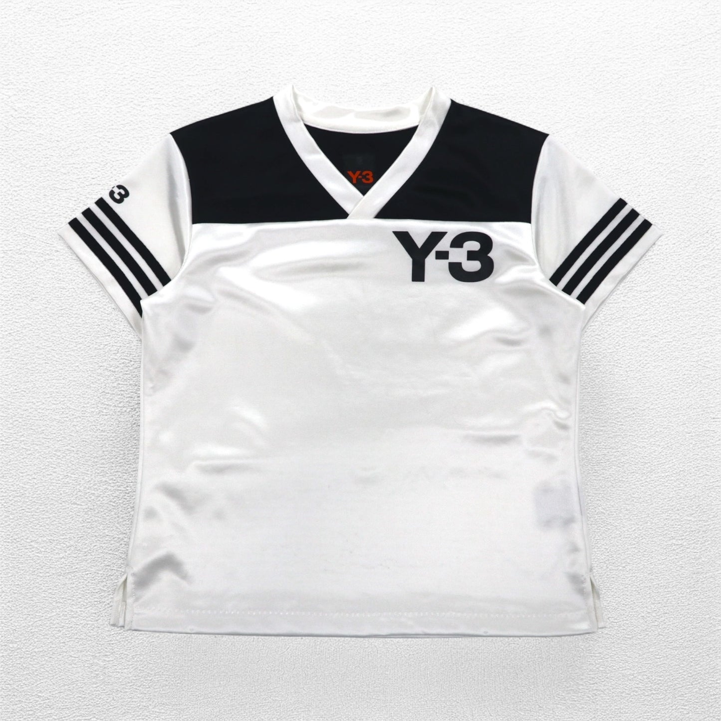 Y-3 (YOHJI YAMAMOTO × adidas) Game Shirt S Black White Satin Polyester Uniform