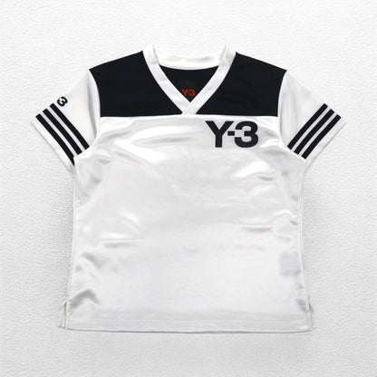 Y-3 (YOHJI YAMAMOTO × adidas) Game Shirt S Black White Satin Polyester Uniform