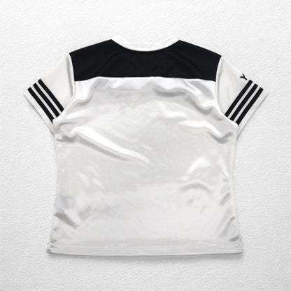 Y-3 (YOHJI YAMAMOTO × adidas) Game Shirt S Black White Satin Polyester Uniform