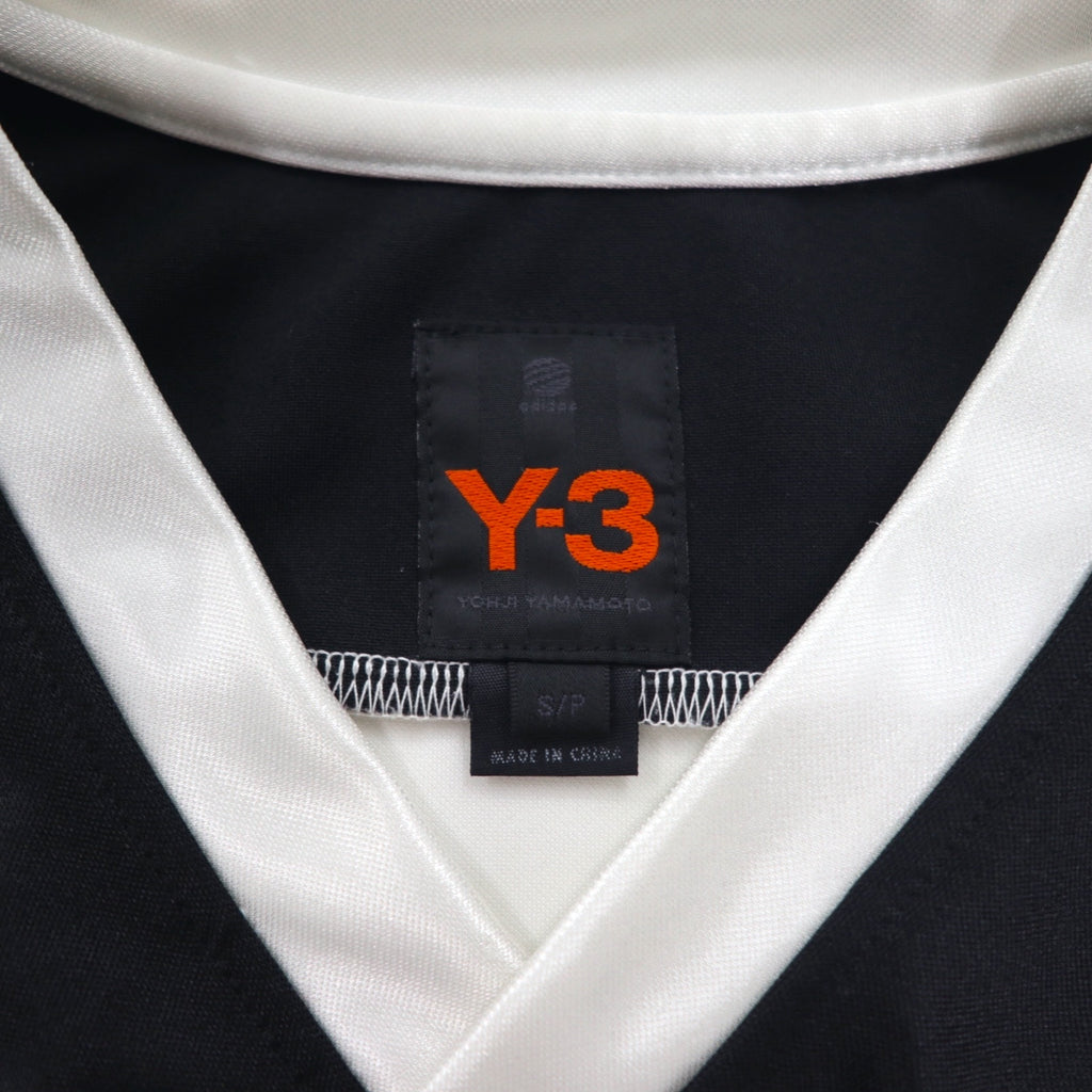Y-3 ( YOHJI YAMAMOTO × adidas ) ゲームシャツ S ブラック ホワイト サテン ポリエステル ユニフォーム