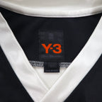 Y-3 ( YOHJI YAMAMOTO × adidas ) ゲームシャツ S ブラック ホワイト サテン ポリエステル ユニフォーム
